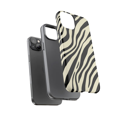 Modern Neutral Zebra Print Phone Case
