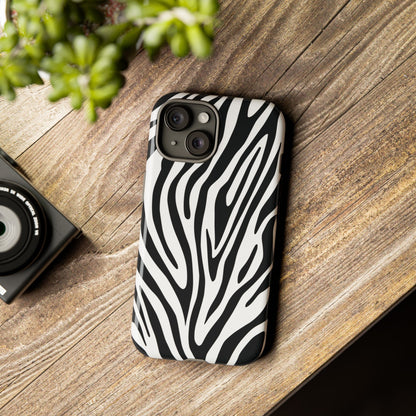 Classic Monochrome Tiger Print Phone Case