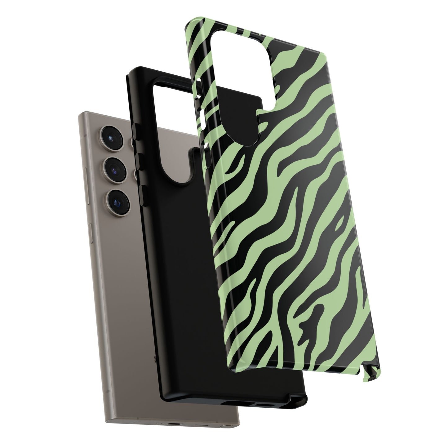 Stylish Mint Zebra Print Phone Case