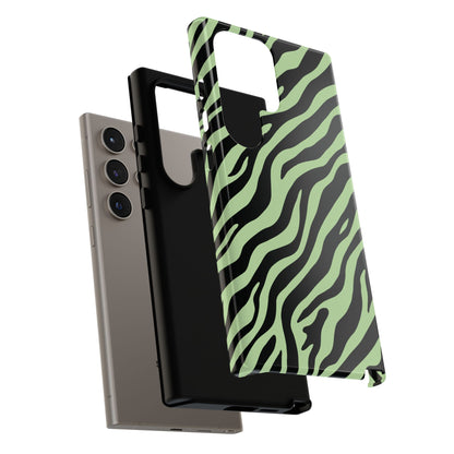 Stylish Mint Zebra Print Phone Case