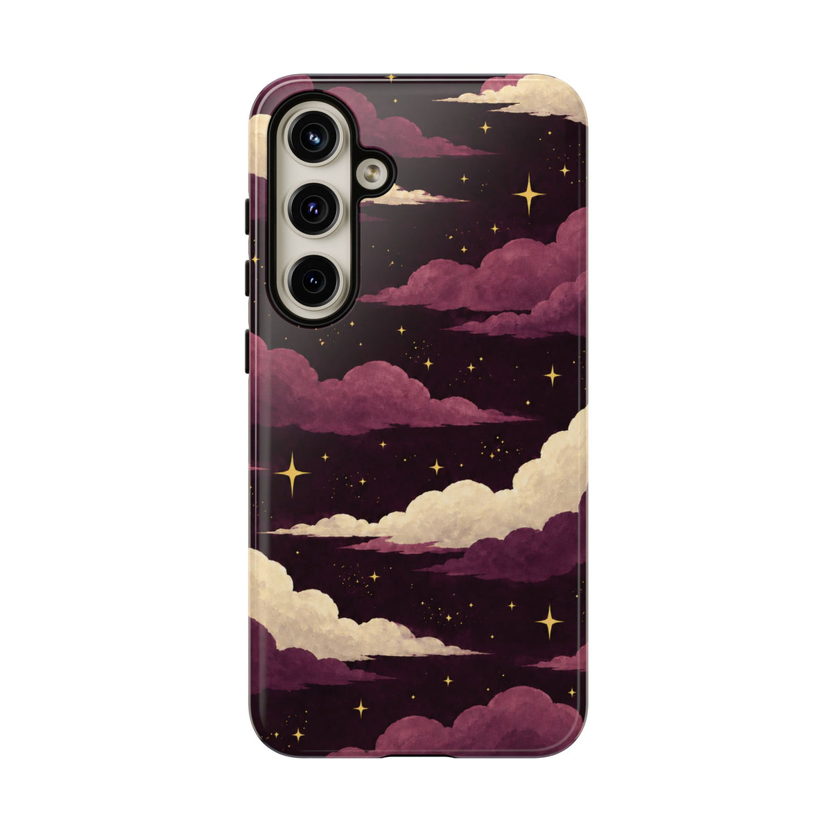 Illustrated Plum Clouds & Stars Phone Case