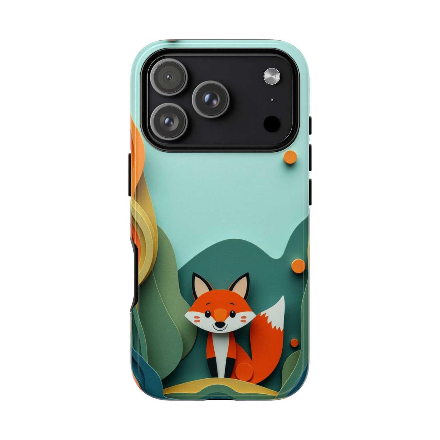 iPhone 17 Pro / Glossy Phone Case - Papier-mâché Fox Design Phone Case