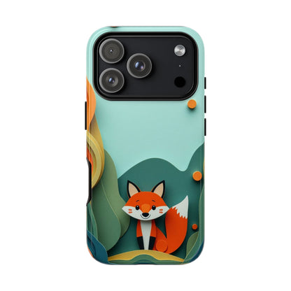 iPhone 17 Pro / Glossy Phone Case - Papier-mâché Fox Design Phone Case