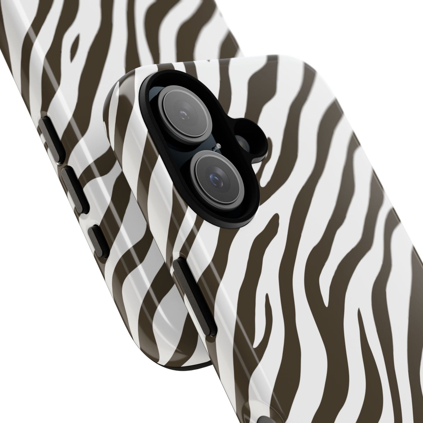 Stylish Mocha Zebra Print Phone Case