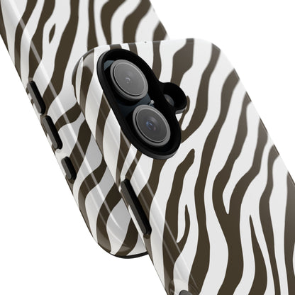 Stylish Mocha Zebra Print Phone Case
