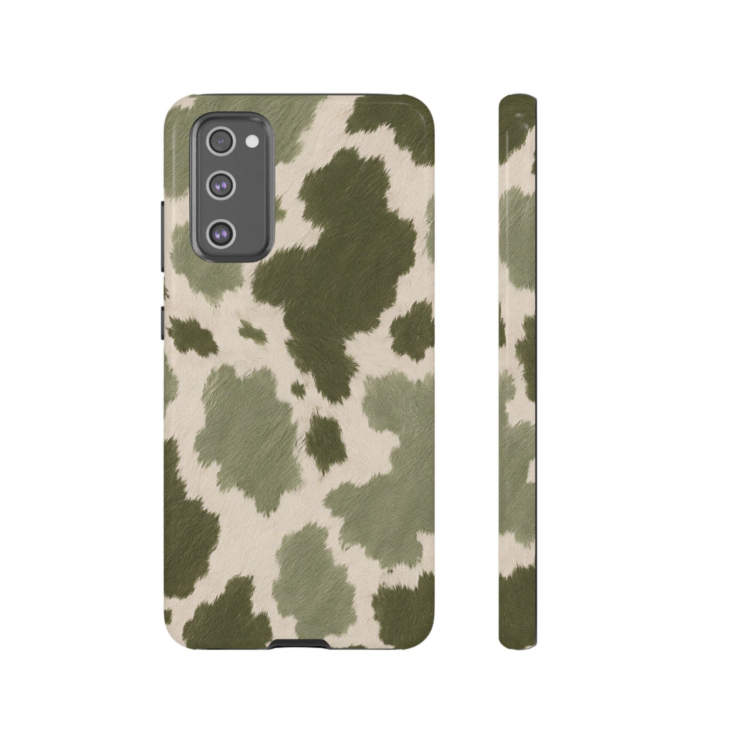 Stylish Olive Green Cow Print Phone Case