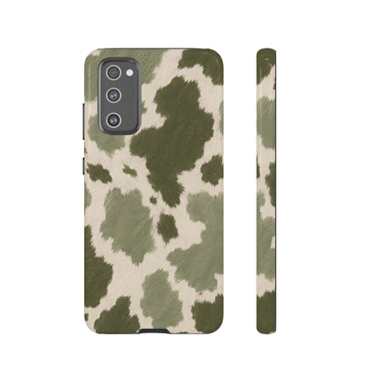 Stylish Olive Green Cow Print Phone Case
