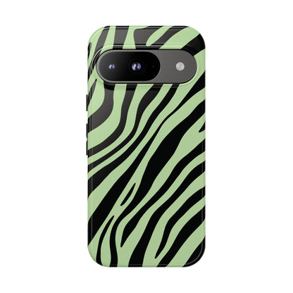 Modern Mint Zebra Print Phone Case