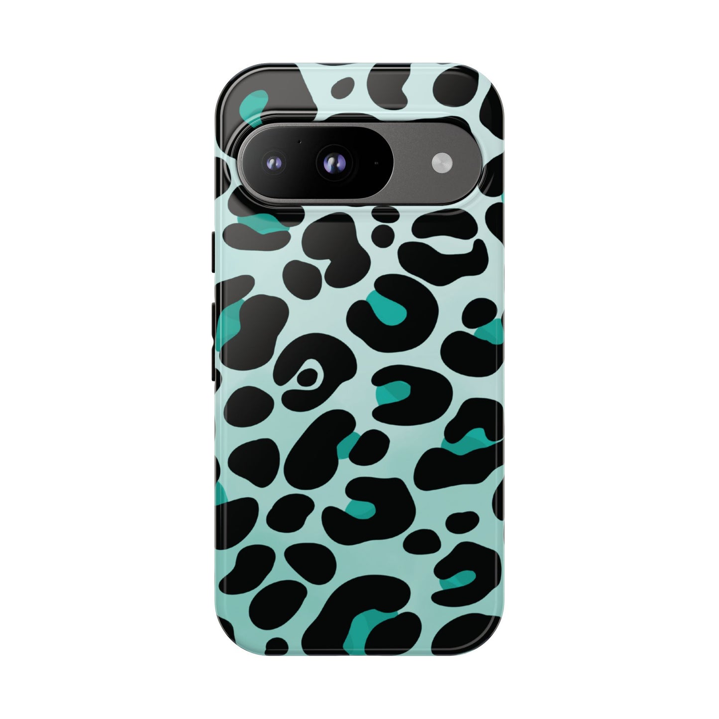 Cool Aqua Leopard Print Phone Case