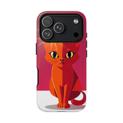 iPhone 17 Pro / Glossy Phone Case - Flashing Cat Design Phone Case