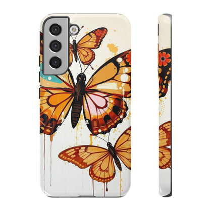 Samsung Galaxy S22 Plus / Glossy Phone Case - Abstract Butterflies Design Phone Case