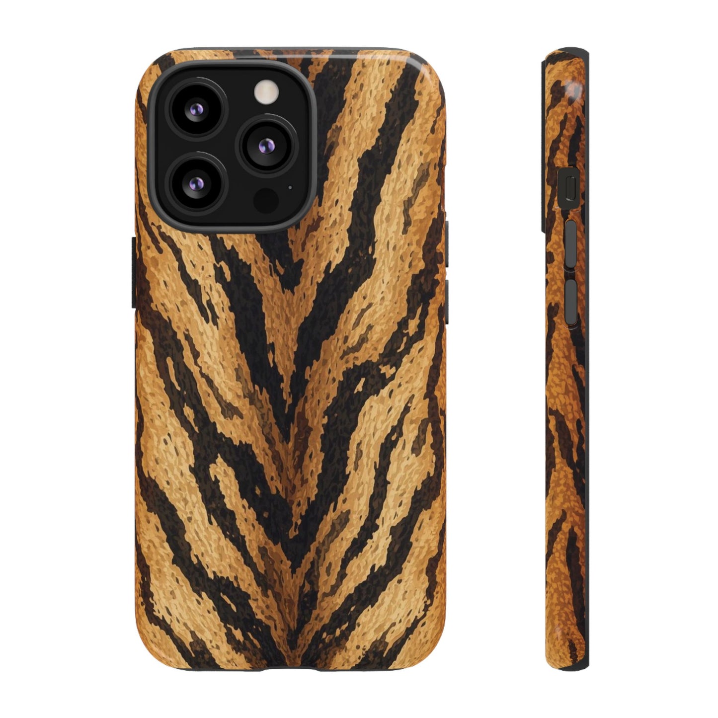 Amber Tiger Print Phone Case