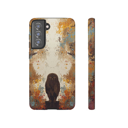 Samsung Galaxy S21 FE / Glossy Phone Case - Abstract Owl Design Phone Case