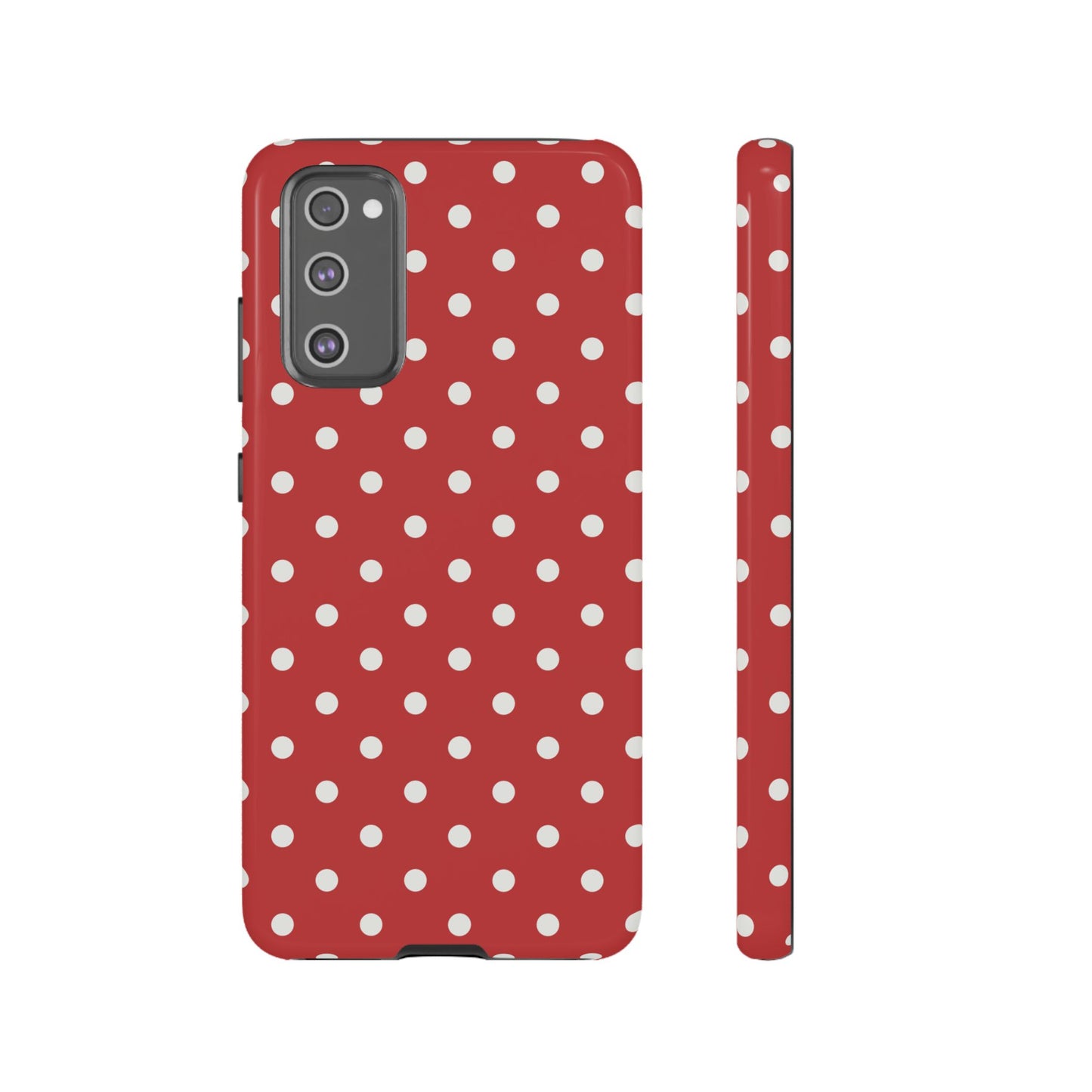 Red with White Dot Pattern Phone Case
