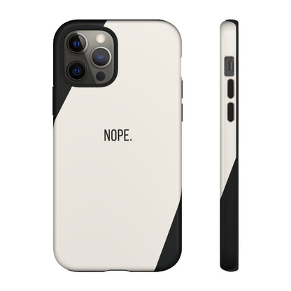 iPhone 12 Pro / Glossy Phone Case - Sassy Statement Case ’Nope’ in Black & White