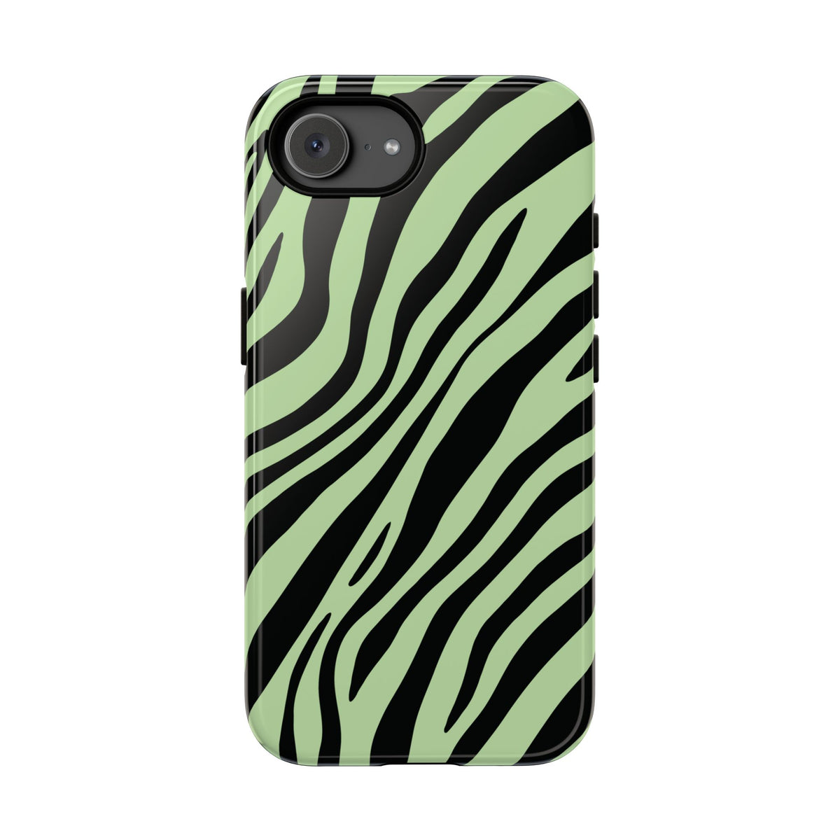 Modern Mint Zebra Print Phone Case - Green Phone Case - iPhone 17e / Glossy