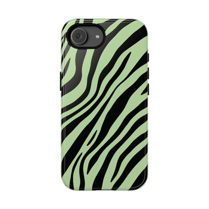 Modern Mint Zebra Print Phone Case - Green Phone Case - iPhone 17e / Glossy