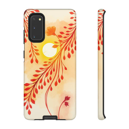 Samsung Galaxy S20 / Glossy Phone Case - Boho Chic Watercolour Sunset Design Phone Case
