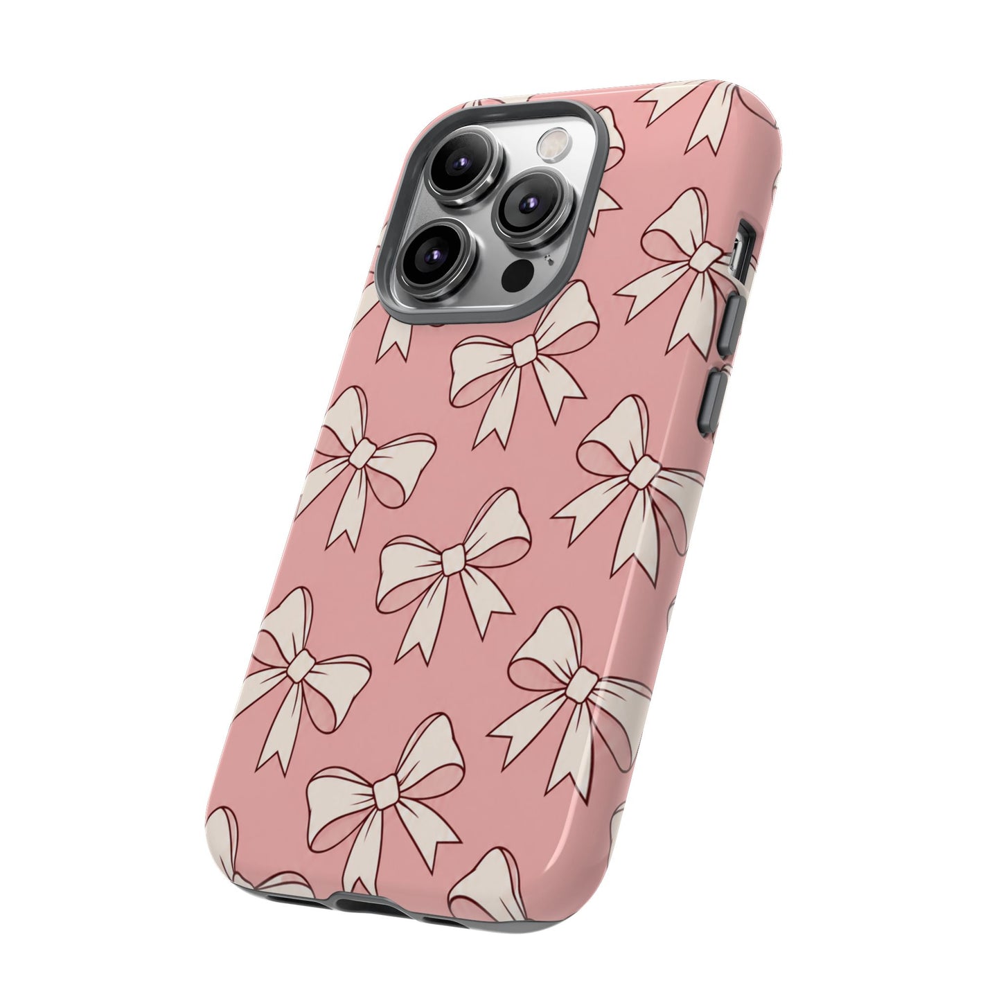 Chic Blush Pink Bow Pattern Phone Case