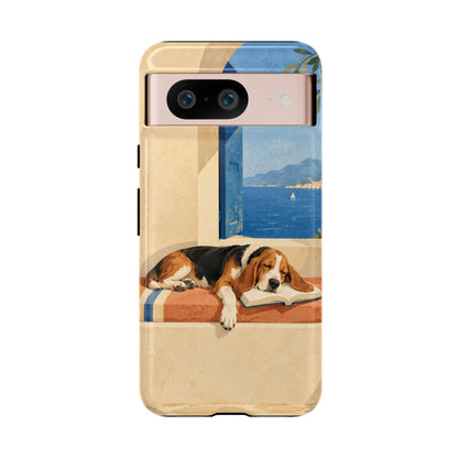 Basset Hound Unfinished Chapter Phone Case - Multicolor Phone Case - Google Pixel 8 / Glossy