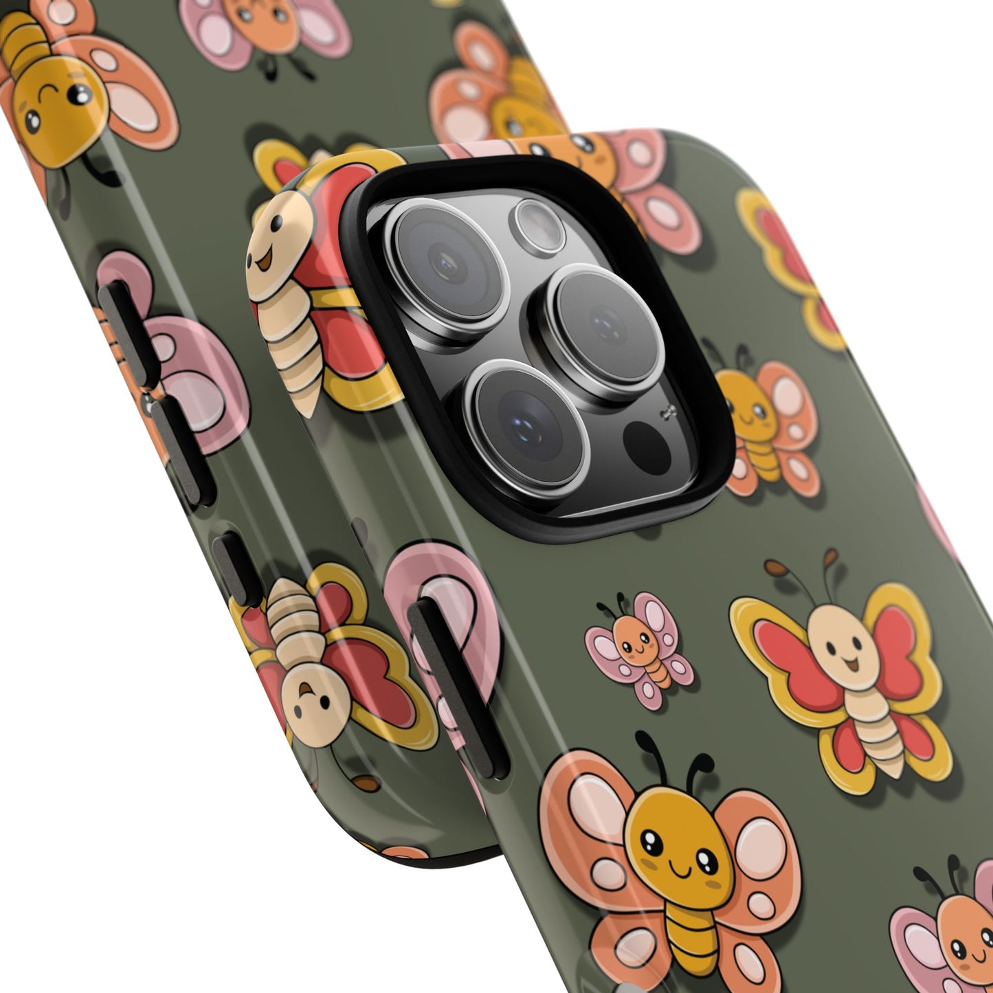 Phone Case - Green Butterfly Sticker Design Phone Case