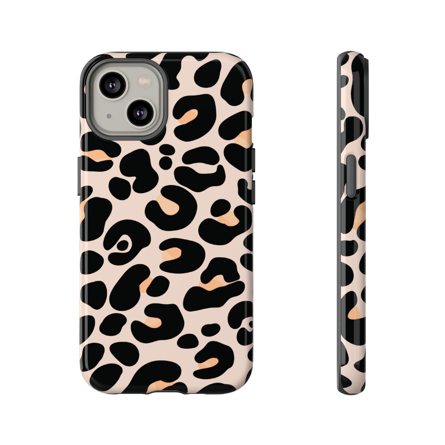 Elegant Peach Leopard Print Phone Case