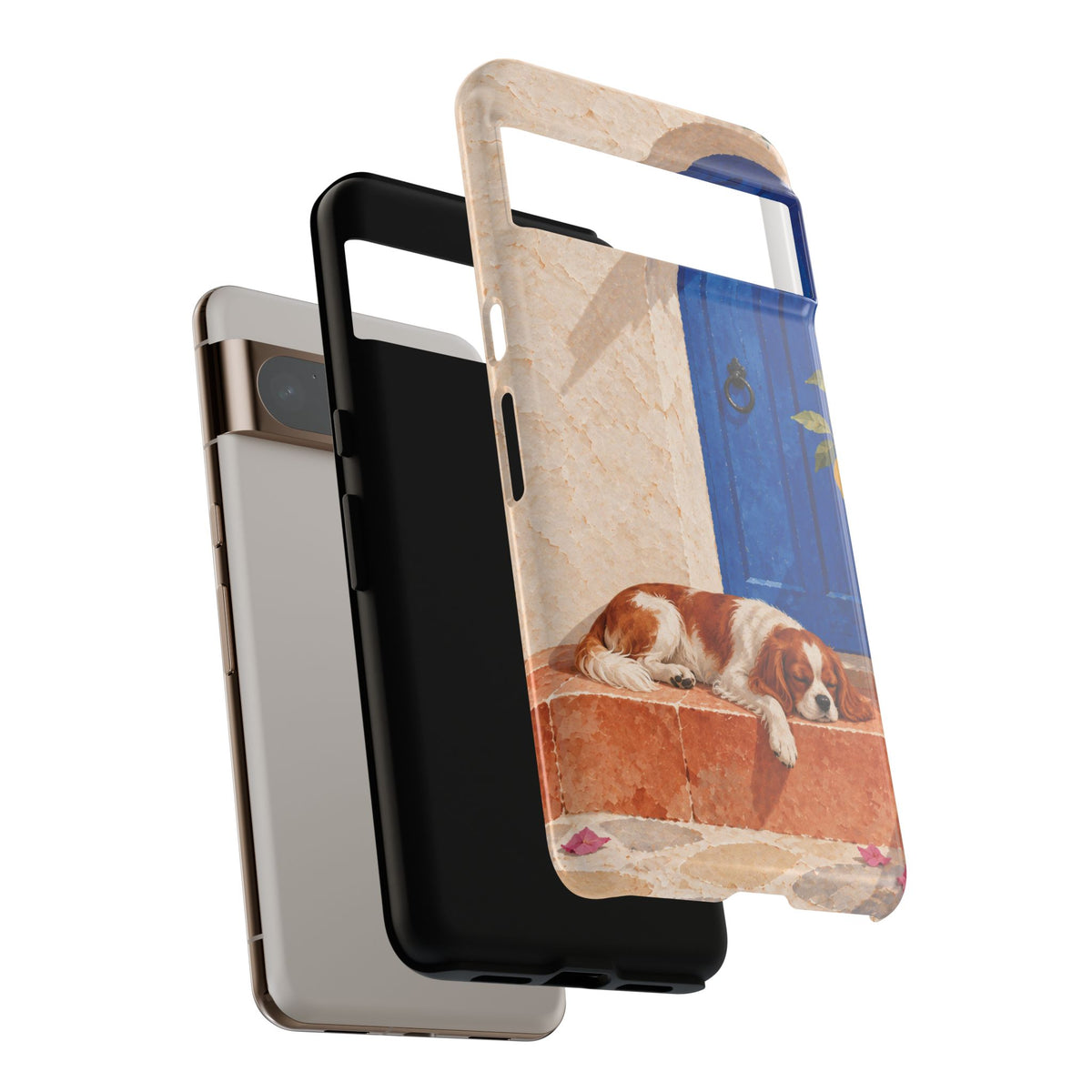 Cavalier King Charles Spaniel Blue Door Siesta Phone Case - Multicolor Phone Case