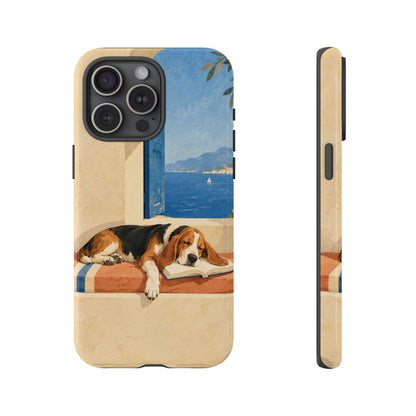 Basset Hound Unfinished Chapter Phone Case - Multicolor Phone Case - iPhone 15 Pro Max / Glossy