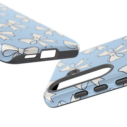 Chic Powder Blue Bow Pattern Phone Case