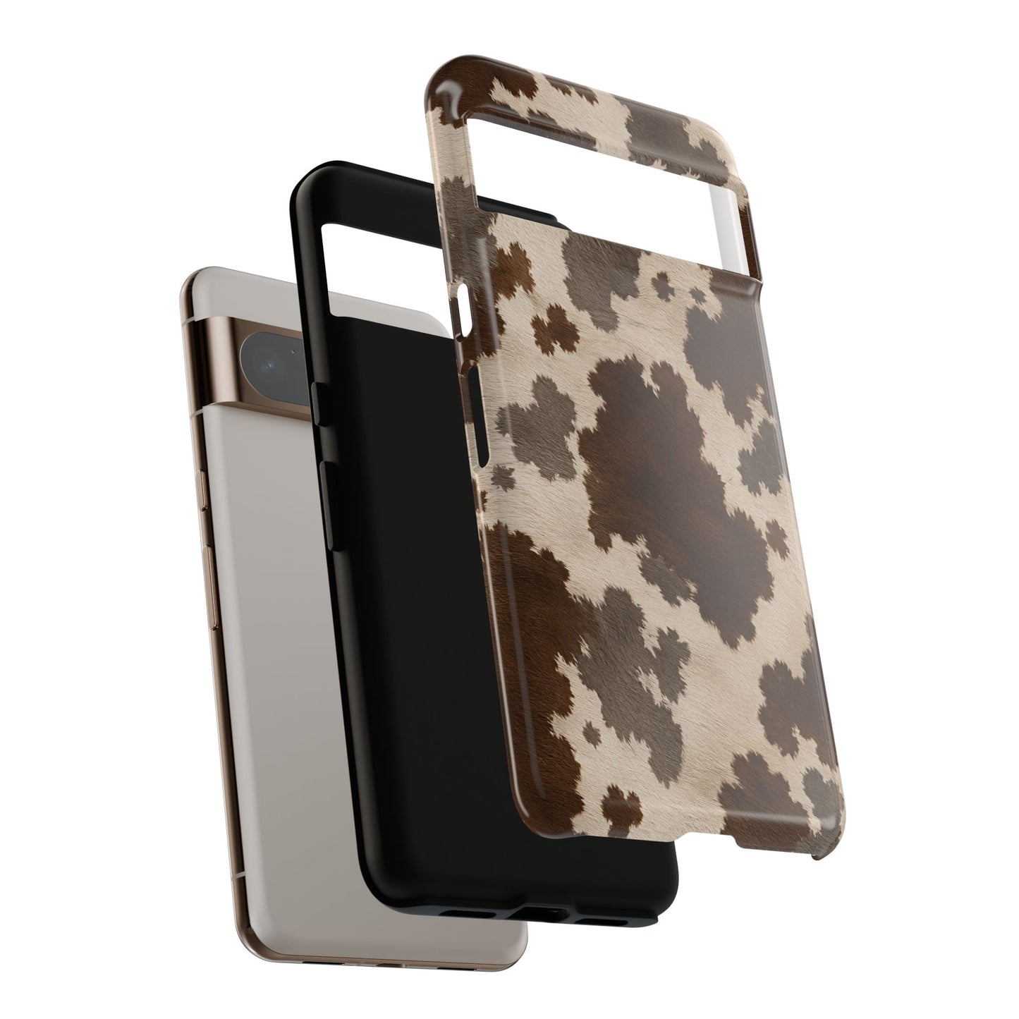 Stylish Mocha Cow Print Phone Case
