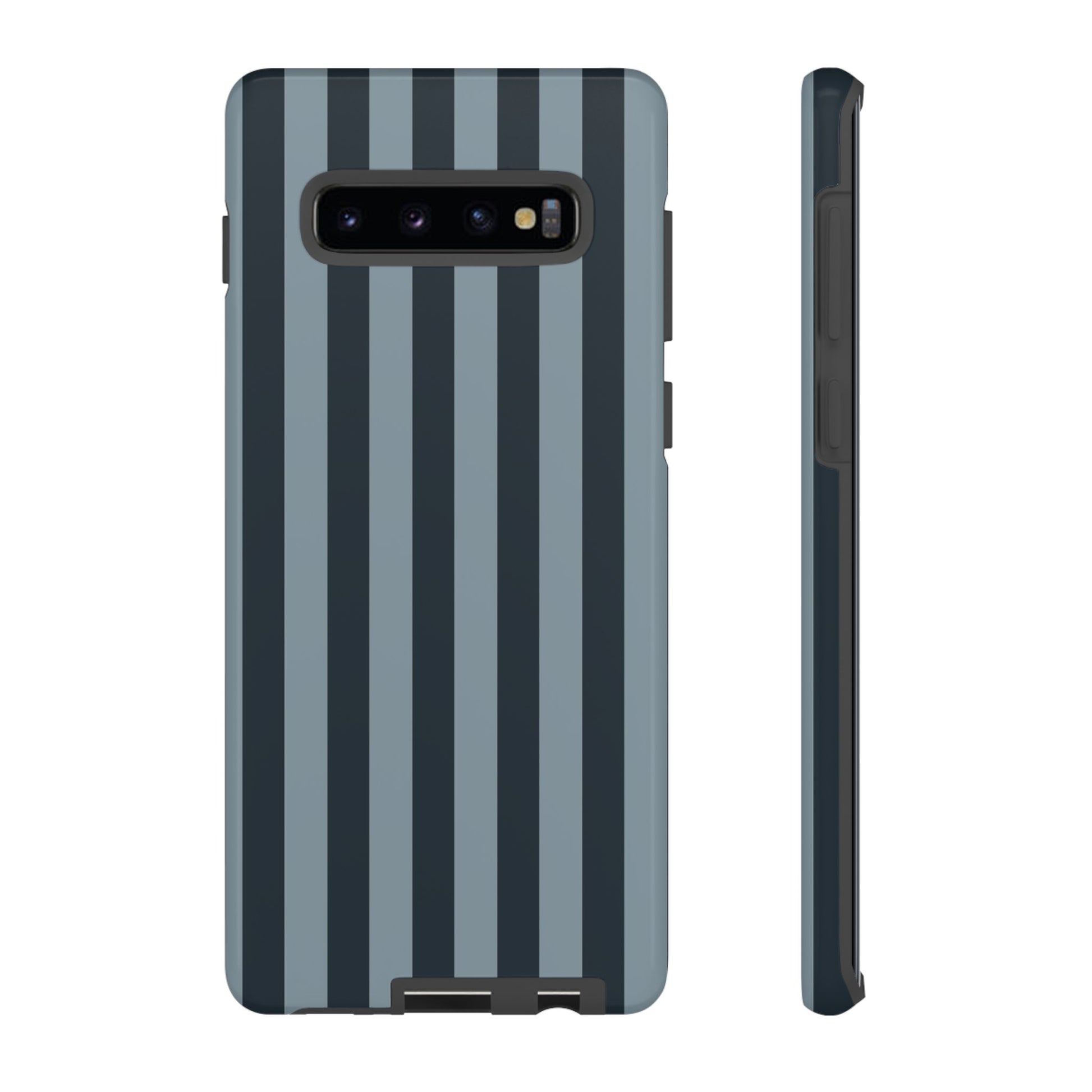 Samsung Galaxy S10 Plus / Glossy Phone Case - ’Dark Blue Stripe Pattern’ Phone Case