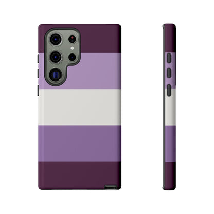 Samsung Galaxy S23 Ultra / Glossy Phone Case - Purple Stripe Pattern Phone Case