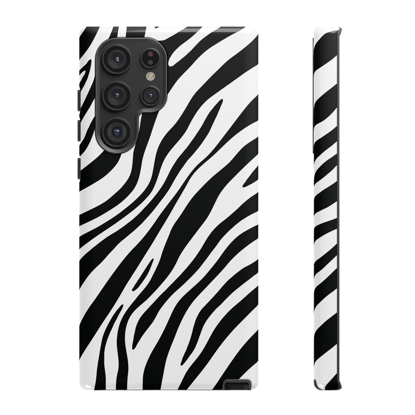 Modern Monochrome Zebra Print Phone Case