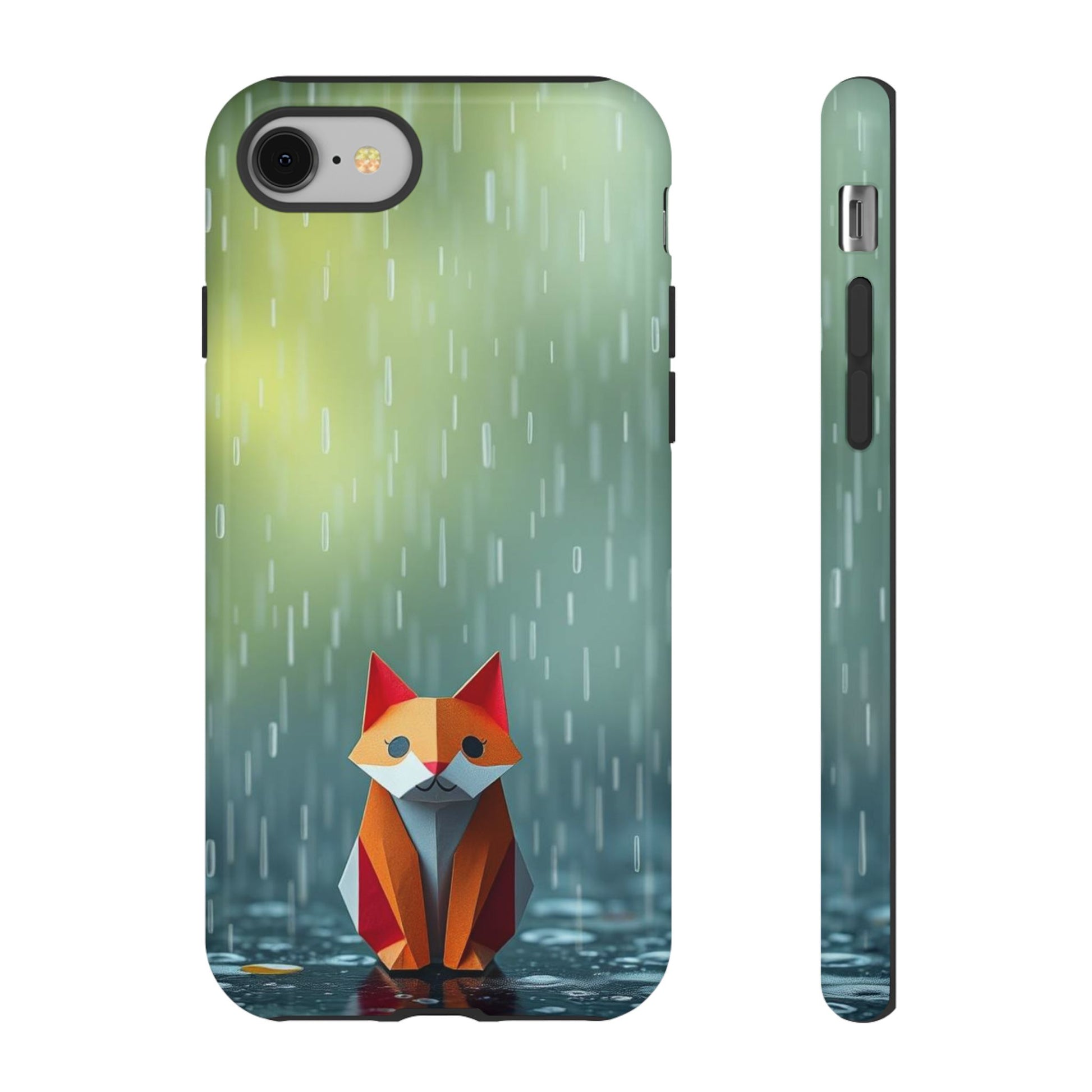 Cute Origami ’Soggy Fox’ Design Phone Case - Multicolor Phone Case - iPhone 8 / Glossy