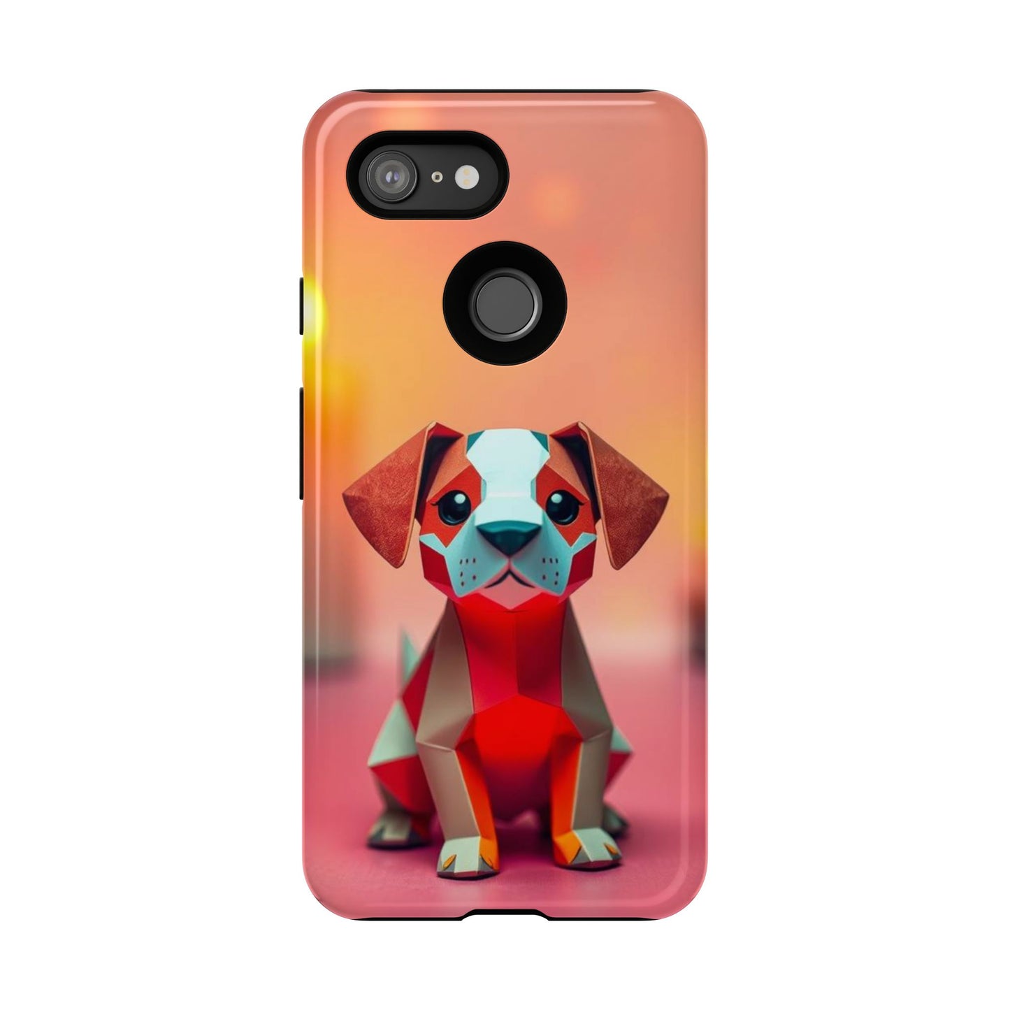 Origami Dog Design Phone Case