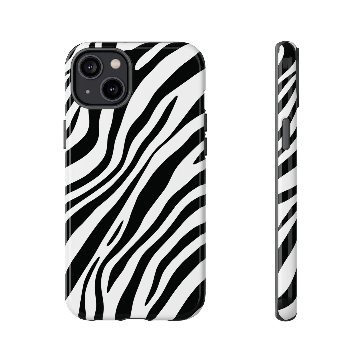 Modern Monochrome Zebra Print Phone Case