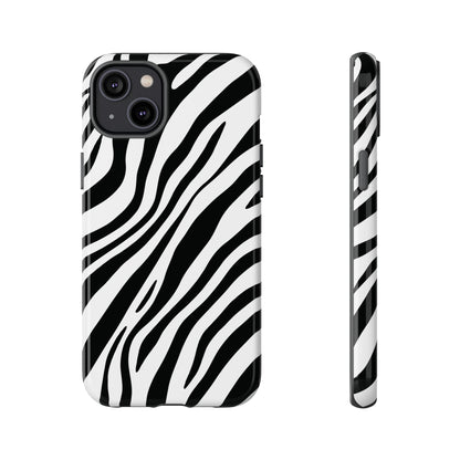 Modern Monochrome Zebra Print Phone Case