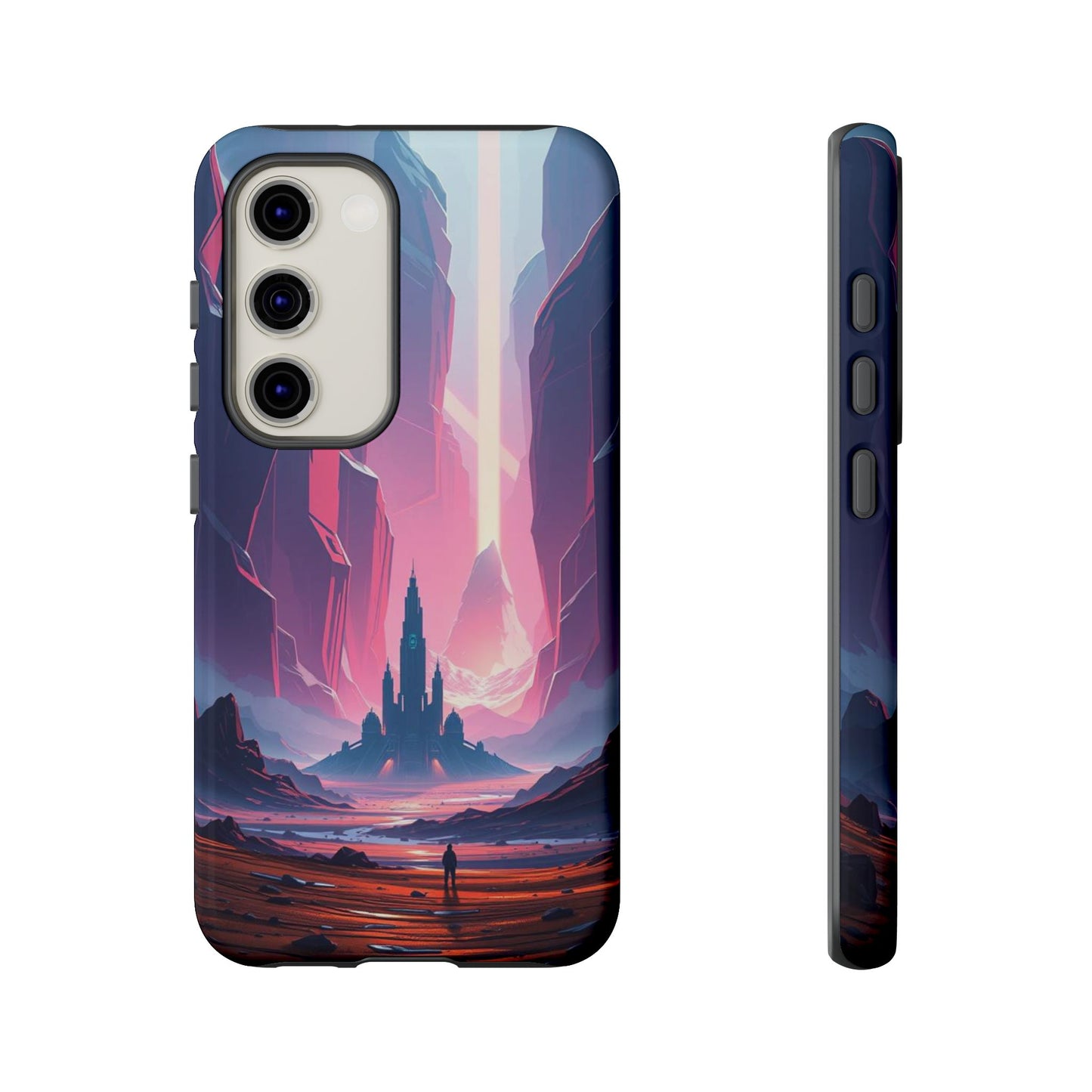 Samsung Galaxy S23 / Glossy Phone Case - Alien Fortress Design Phone Case