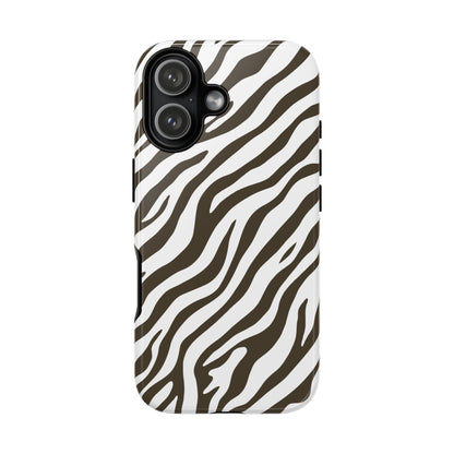 Stylish Mocha Zebra Print Phone Case