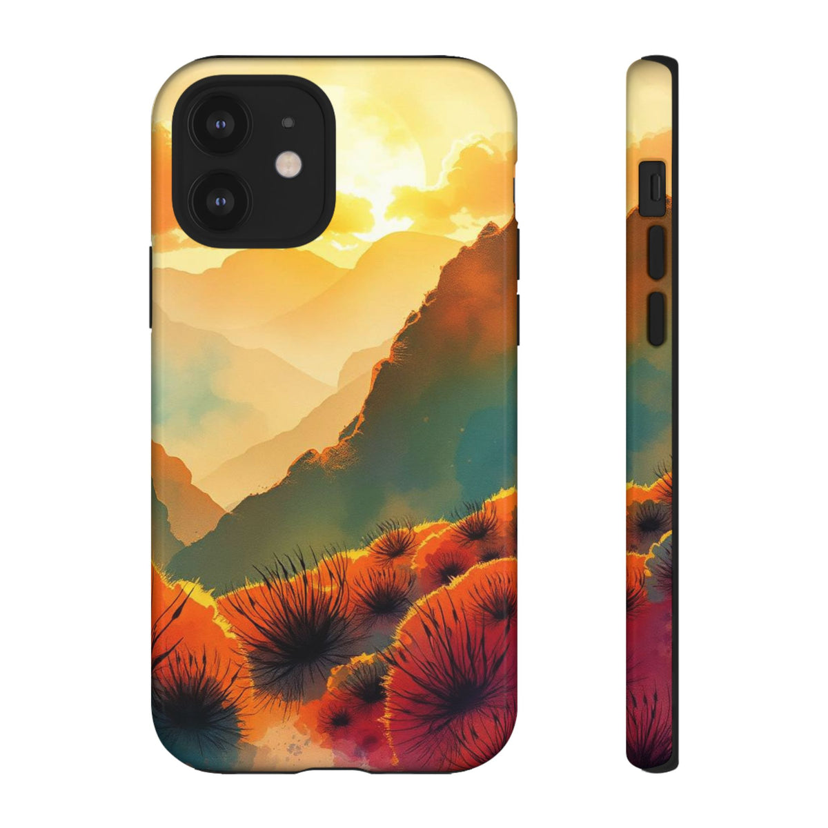 Ideallic Watercolour Sunset Design Phone Case - Multicolor Phone Case - iPhone 12 / Glossy
