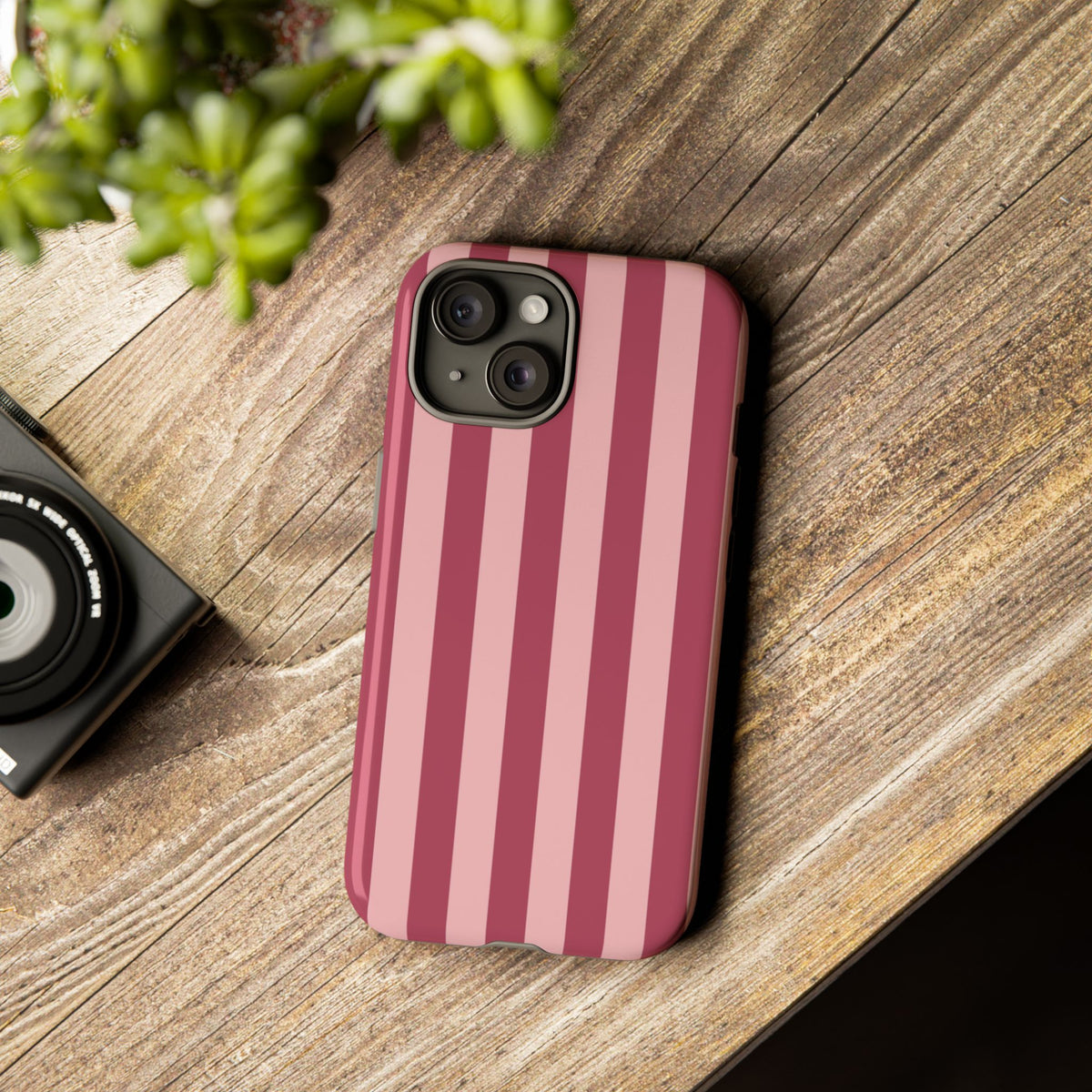 Pink Stripe Pattern Phone Case - Pink Phone Case