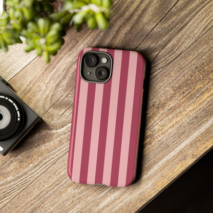 Pink Stripe Pattern Phone Case - Pink Phone Case