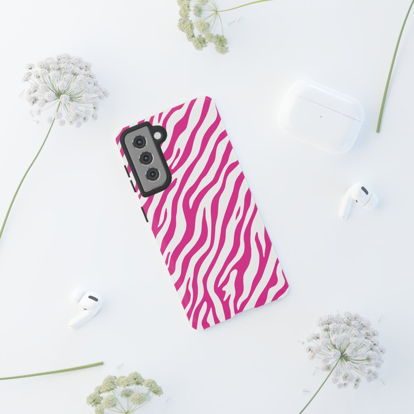 Stylish Hot Pink Zebra Print Phone Case