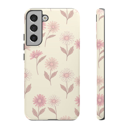 Pretty Blush Daisy Pattern Phone Case