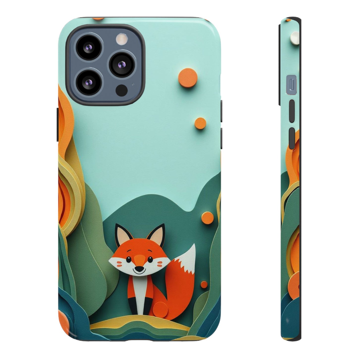 iPhone 13 Pro Max / Glossy Phone Case - Papier-mâché Fox Design Phone Case