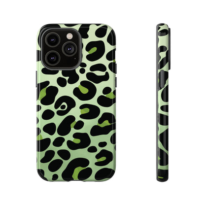 Chic Sage Leopard Print Phone Case