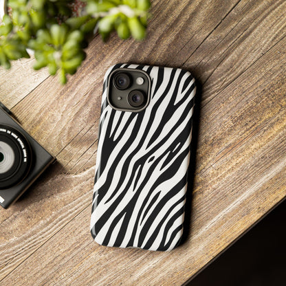 Monochrome Tiger Print Phone Case