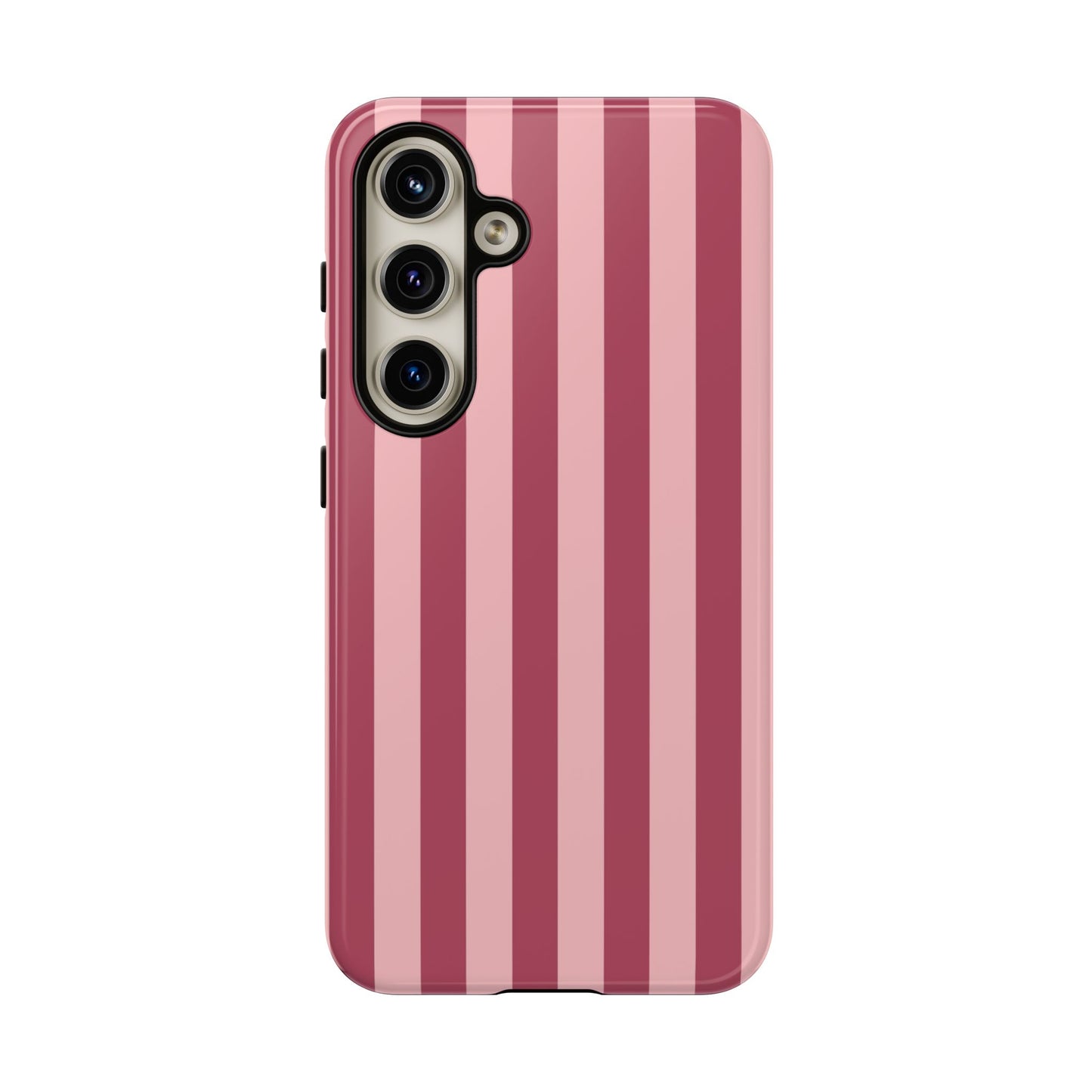 Samsung Galaxy S24 / Glossy Phone Case - ’Pink Stripe Pattern’ Phone Case