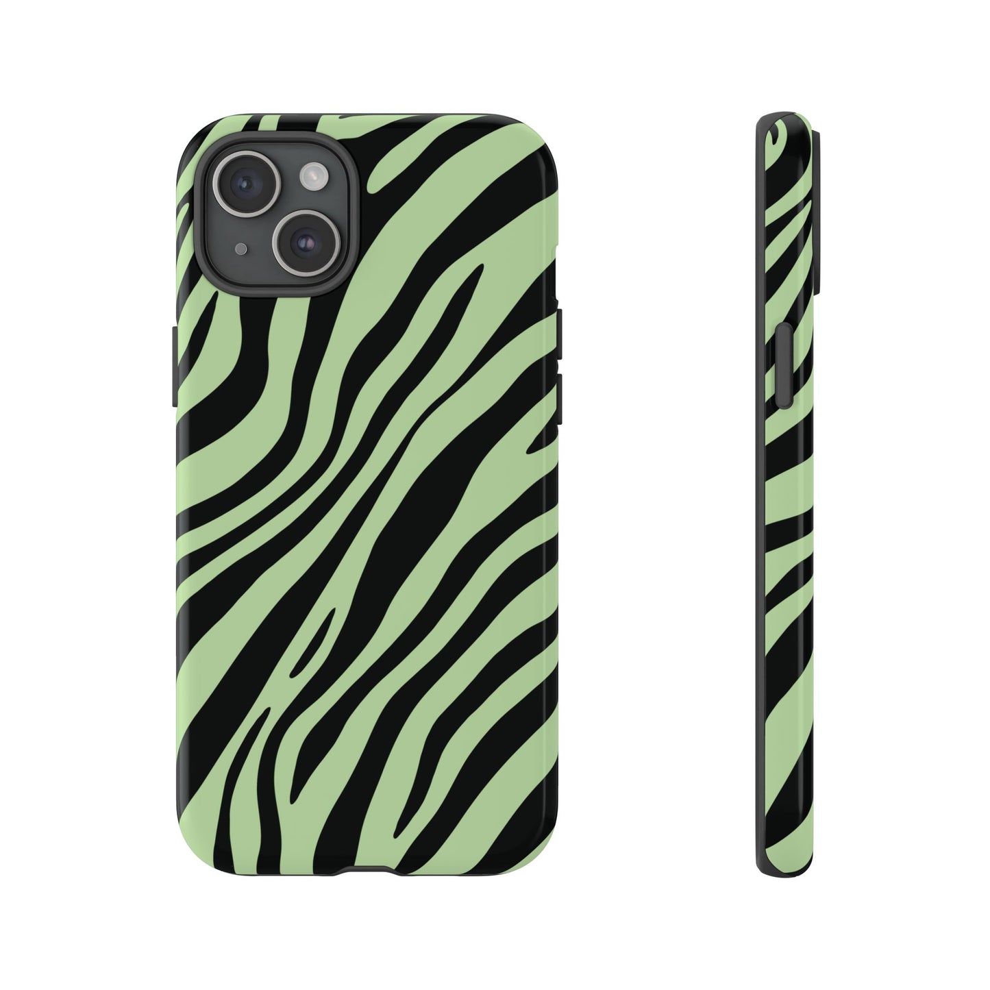Modern Mint Zebra Print Phone Case