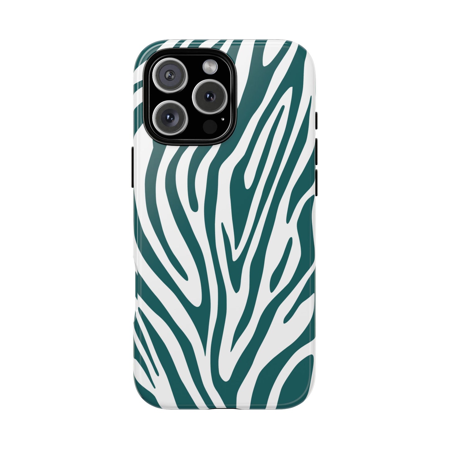Graphic Teal Tiger Print Phone Case